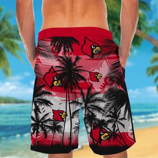 Louiville Cardinals Tropical Hawaiian Shirt Short