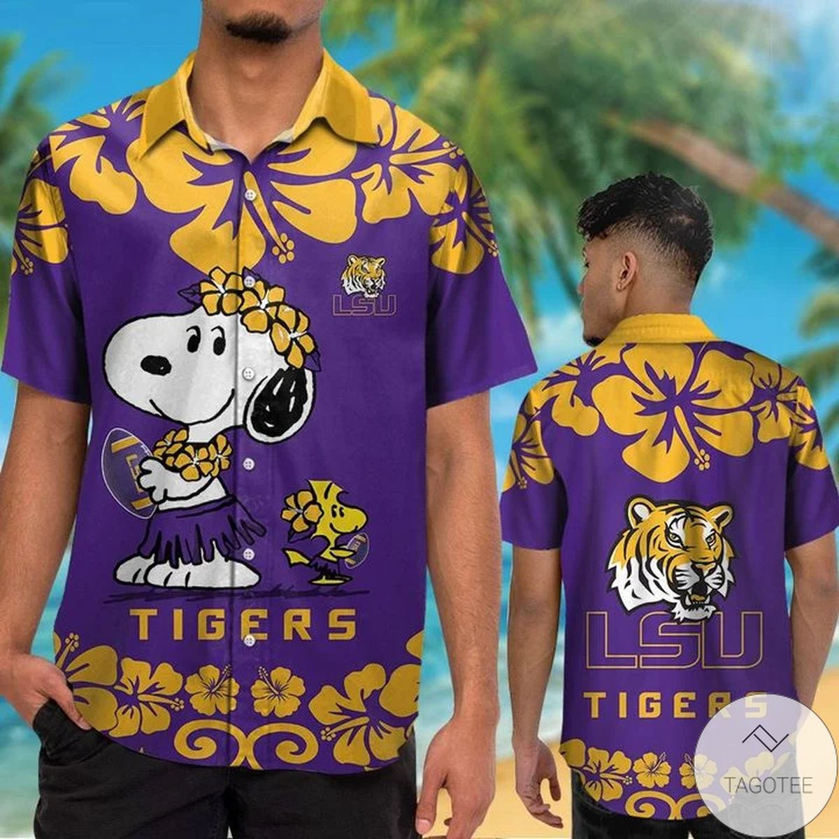 Lsu Tigers & Snoopy Hawaiian Shirt