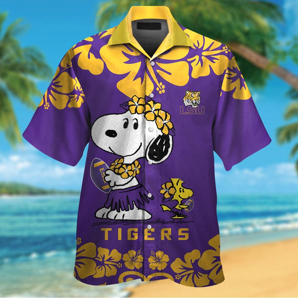 LSU Tigers & Snoopy Hawaiian Shirt Hot Trendy Summer 2024