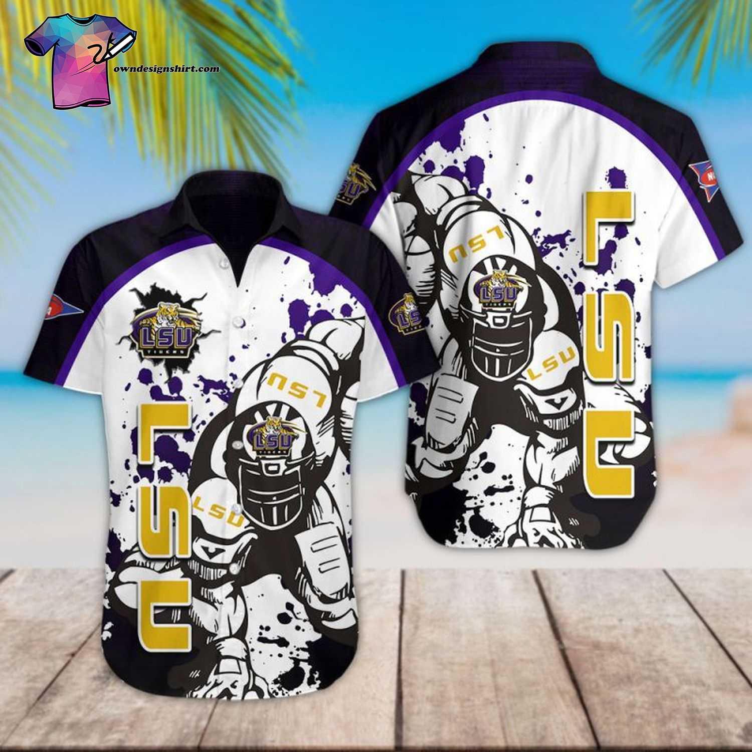 Lsu Tigers Football Player Hawaiian Shirt