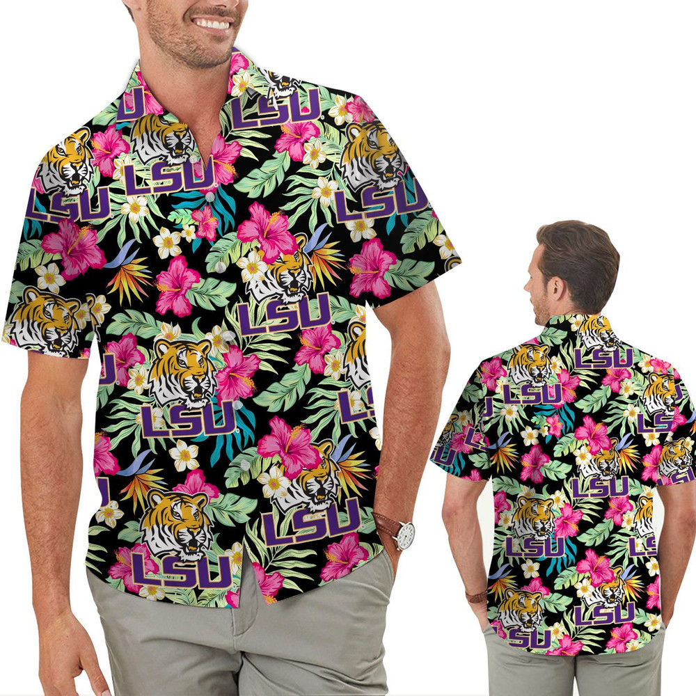 LSU Tigers Hibiscus Hawaiian Shirt Hot Trendy Summer 2024