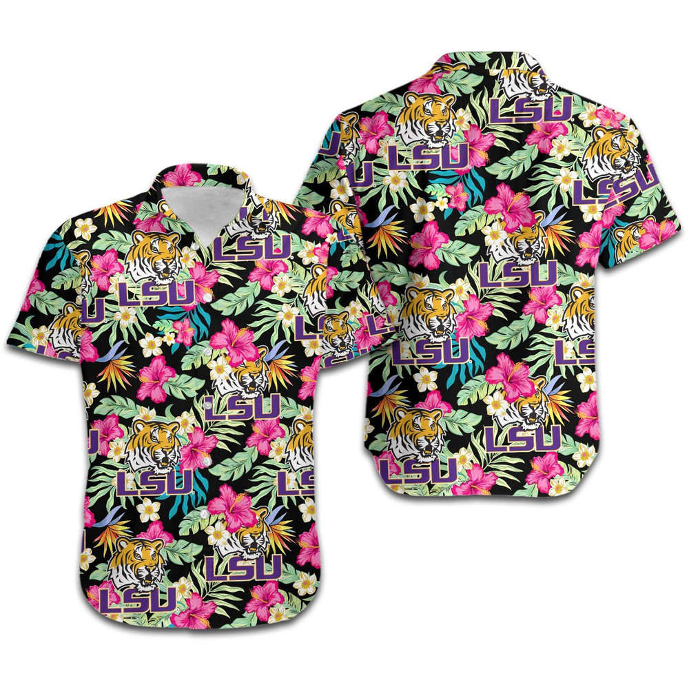 LSU Tigers Hibiscus Hawaiian Shirt Hot Trendy Summer 2024