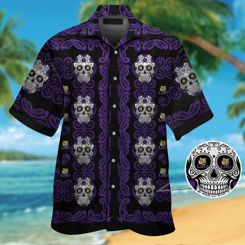 LSU Tigers Skull Hawaiian Shirt Hot Trendy Summer 2024