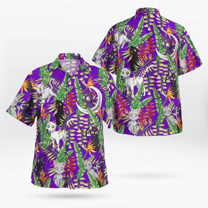 Luna And Artemis Sailor Moon Hawaii Shirt