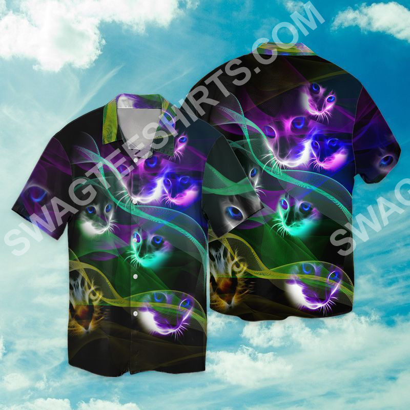 Magic Cats All Over Printed Hawaiian Shirt