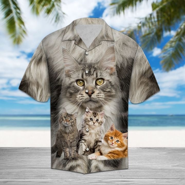 Maine Coon Great Hawaiian Shirt Summer Button Up