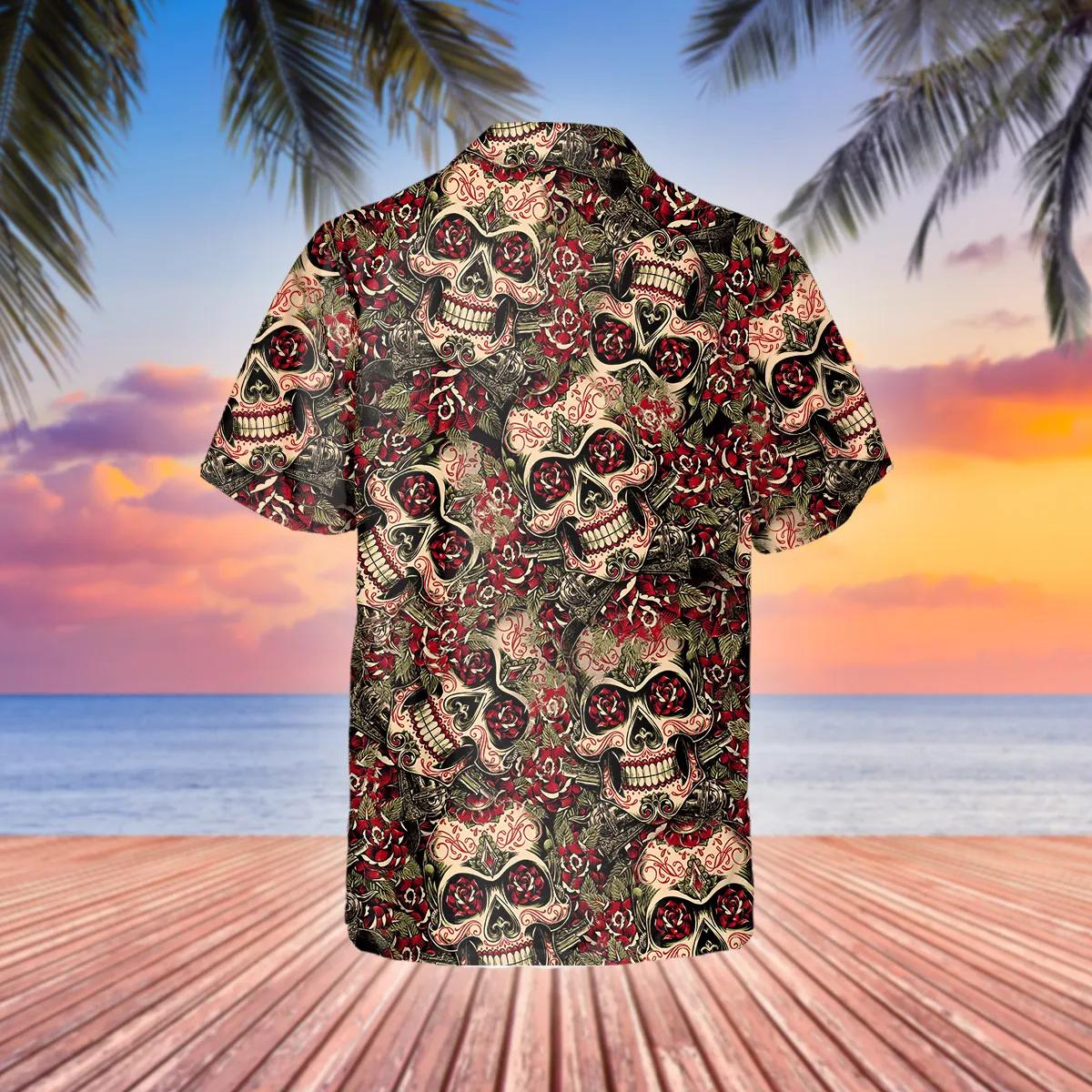 Mandala Pattern Skull Hawaiian Shirt – Best Clothing For You