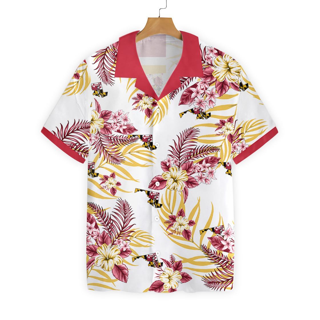 Maryland Proud Hibicus Hawaiian Shirt