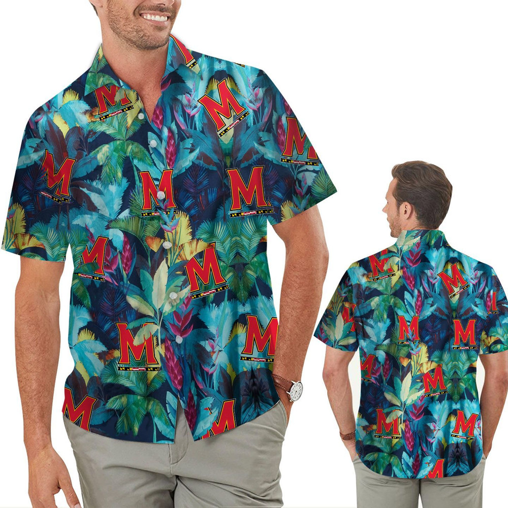 Maryland Terrapins Floral Tropical Hawaiian Shirt Hot Trendy Summer 2024