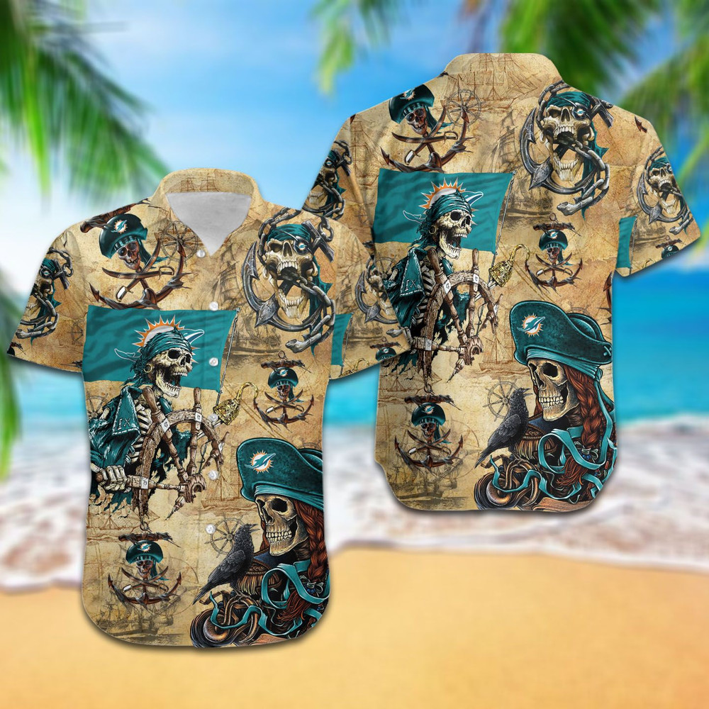 Miami Dolphins Pirates Retro Hawaiian Shirt Hot Trendy Summer 2024