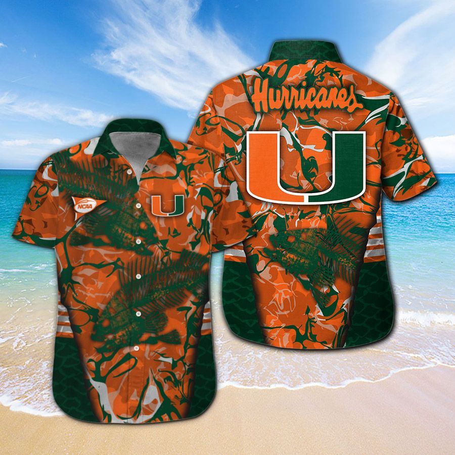 Miami Hurricanes Fishing Hawaiian Shirt Hot Trendy Summer 2024