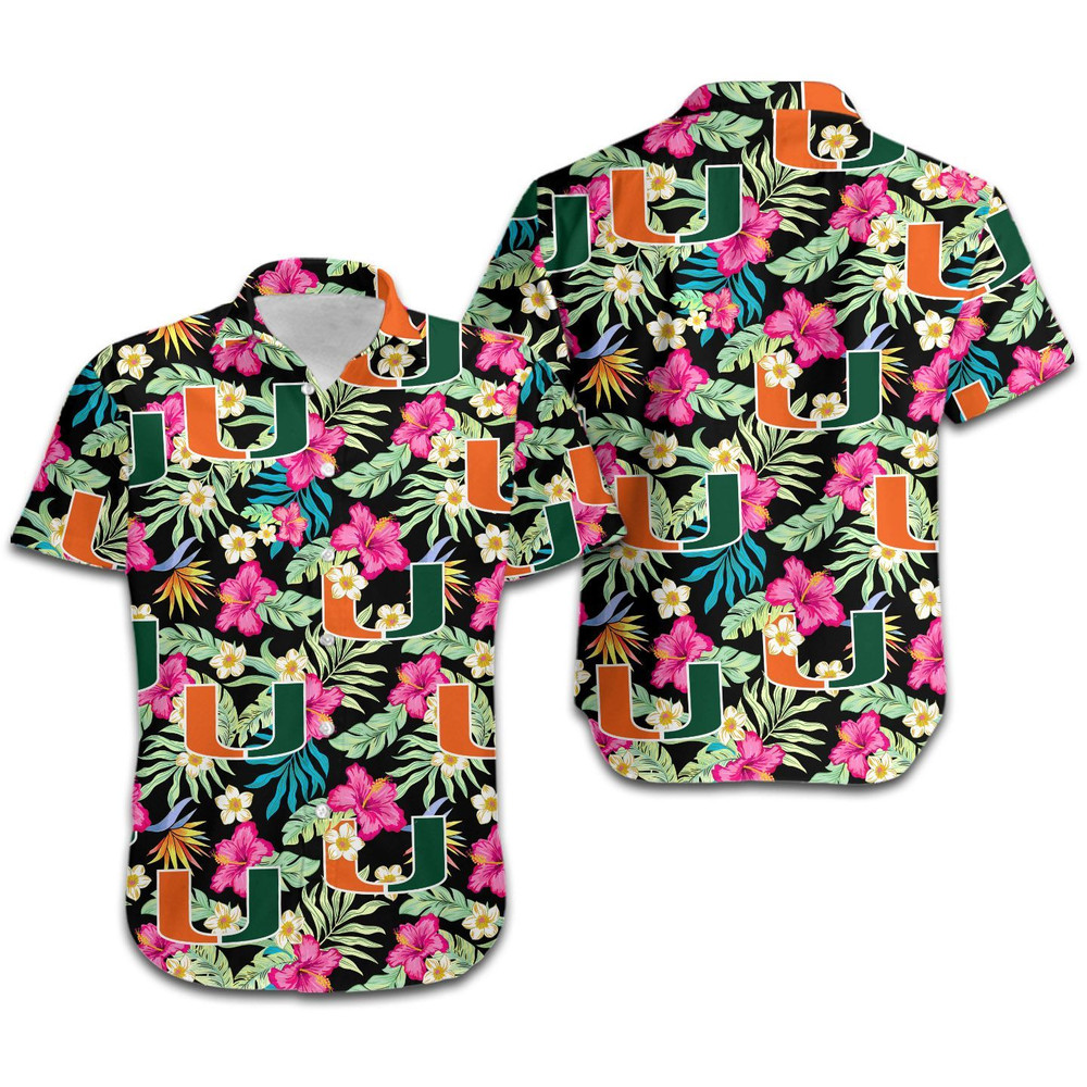 Miami Hurricanes Hibiscus Hawaiian Shirt Hot Trendy Summer 2024