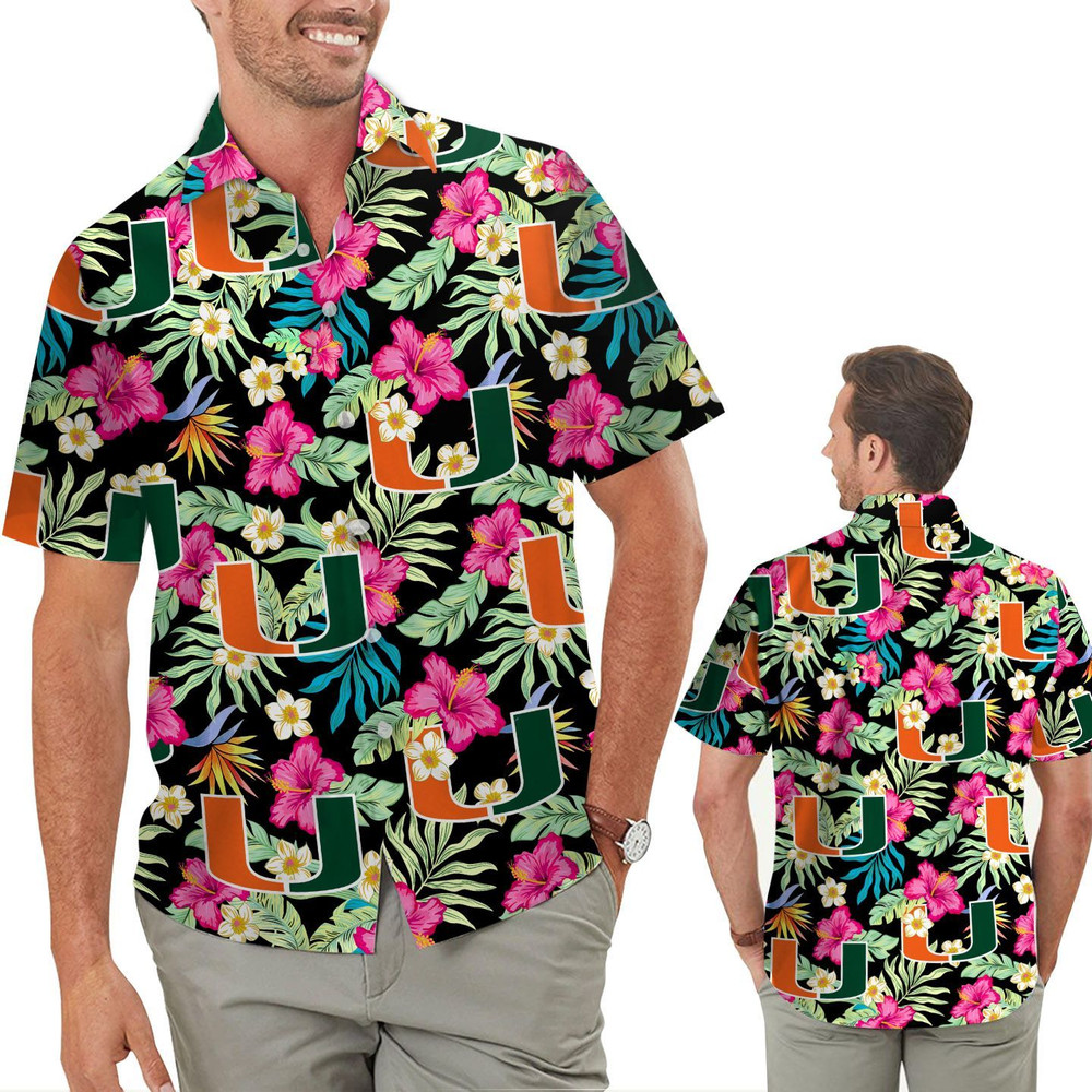 Miami Hurricanes Hibiscus Hawaiian Shirt Hot Trendy Summer 2024