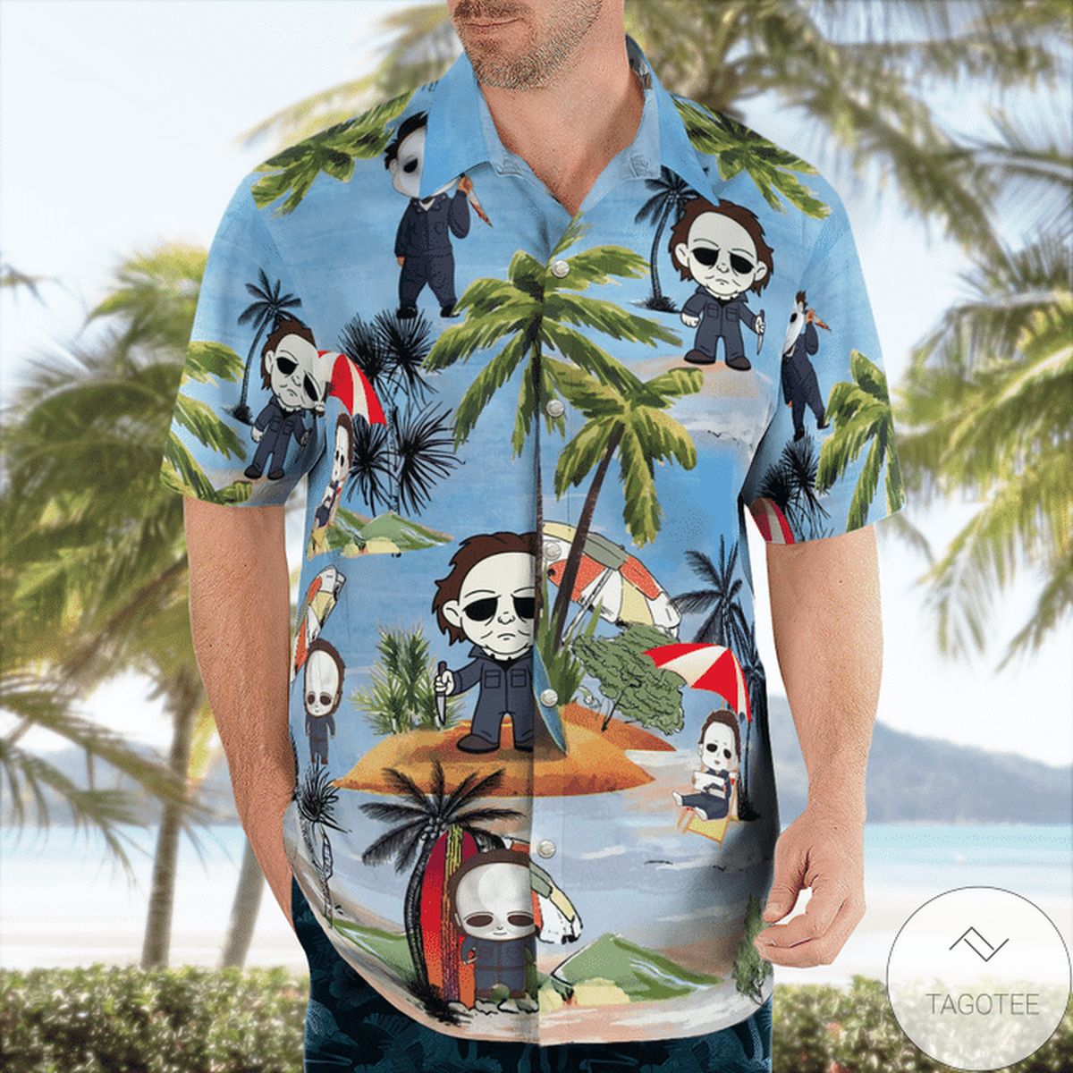 Michael Myers Beach Summer Vacation Hawaiian Shirt