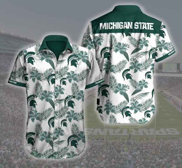 Michigan State 3D Hawaiian Shirt Summer Button Up