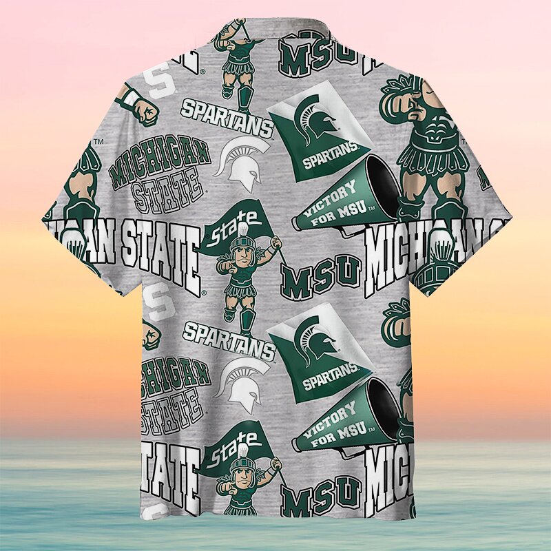 Michigan State University With Mascots L Hawaiian Shirt