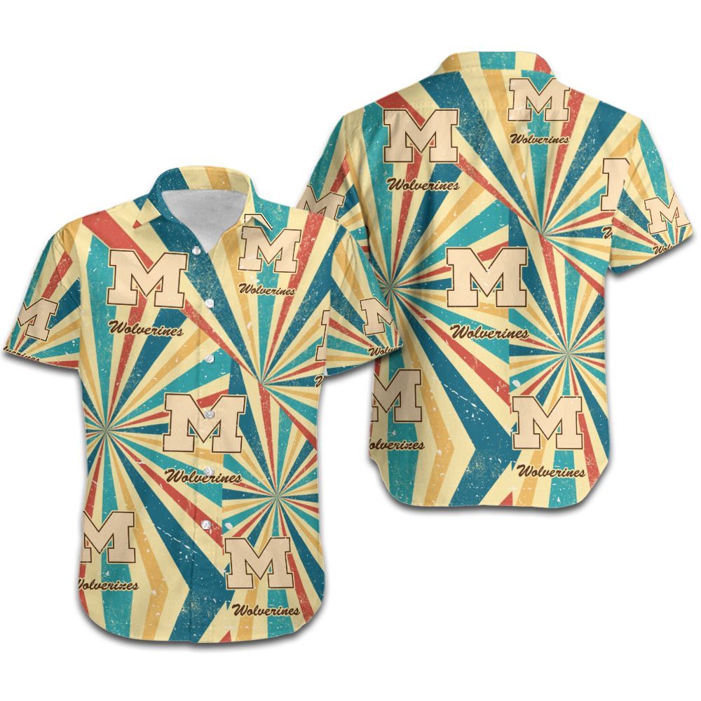 Michigan Wolverines Retro Hawaiian Shirt Hot Trendy Summer 2024