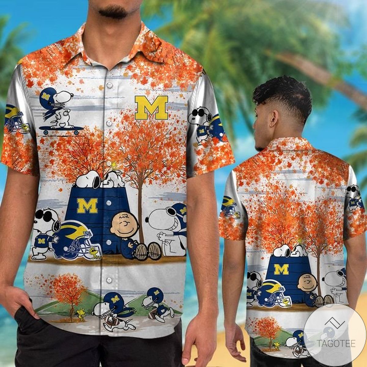 Michigan Wolverines Snoopy Autumn Hawaiian Shirt