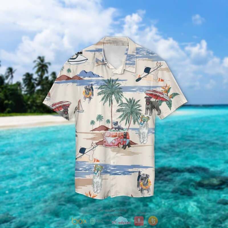 Miniature Schnauzer Summer Beach Hawaiian Shirt