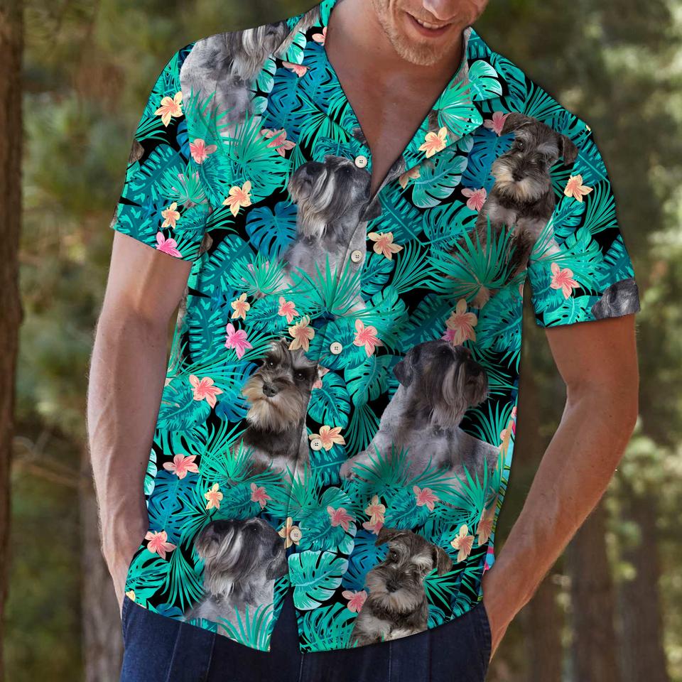 Miniature Schnauzer Tropical Hawaiian Shirt