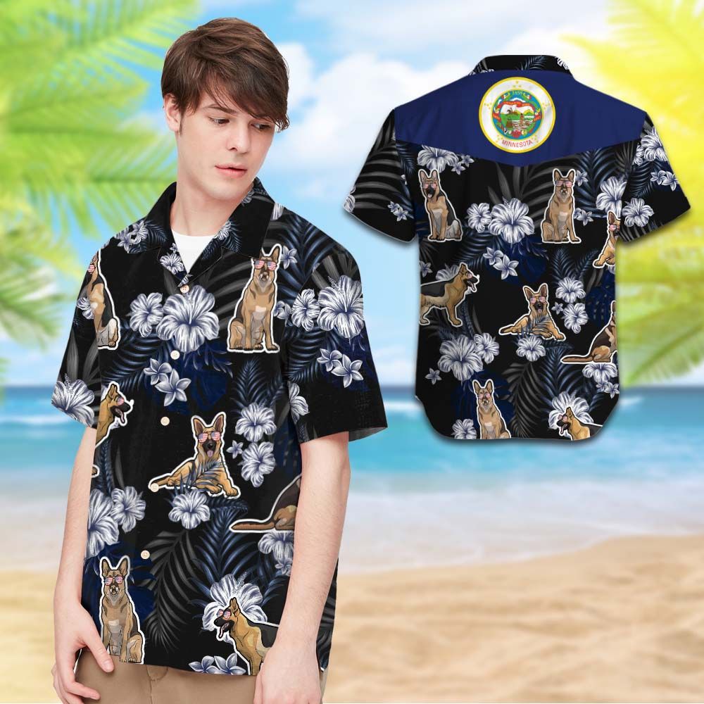 Minnesota German Shepherd Hawaiian Shirt Hot Trendy Summer 2024