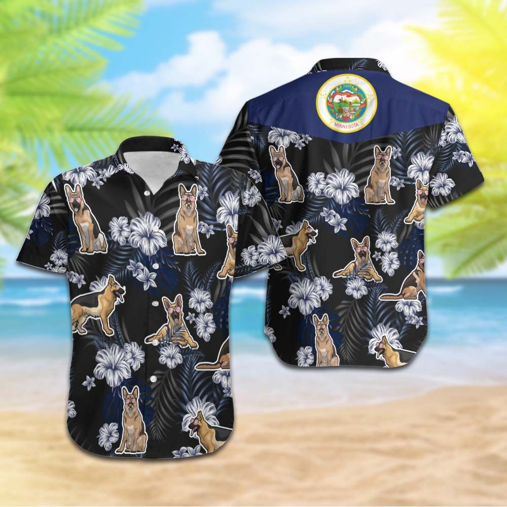 Minnesota German Shepherd Hawaiian Shirt Hot Trendy Summer 2024