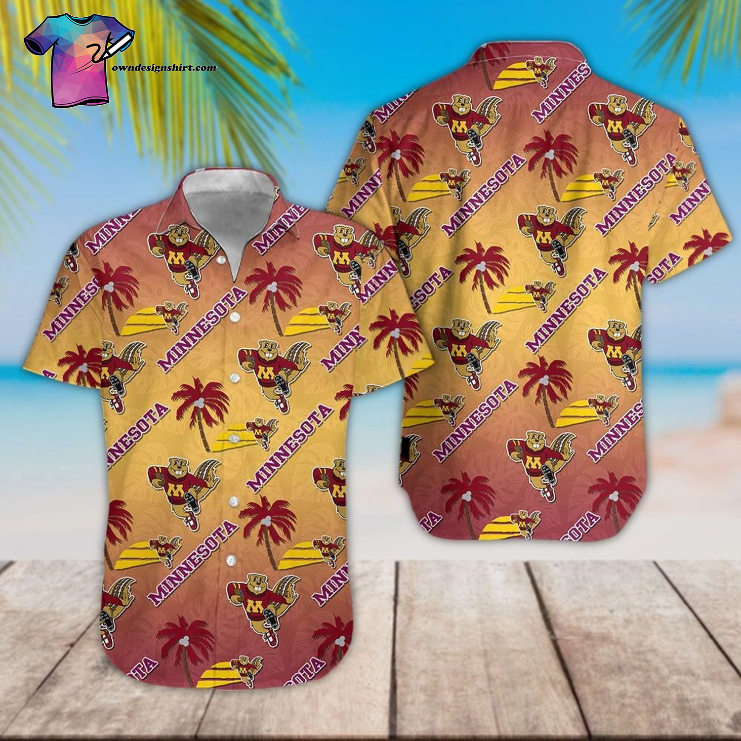 Minnesota Golden Gophers Football Team Hawaiian Shirt