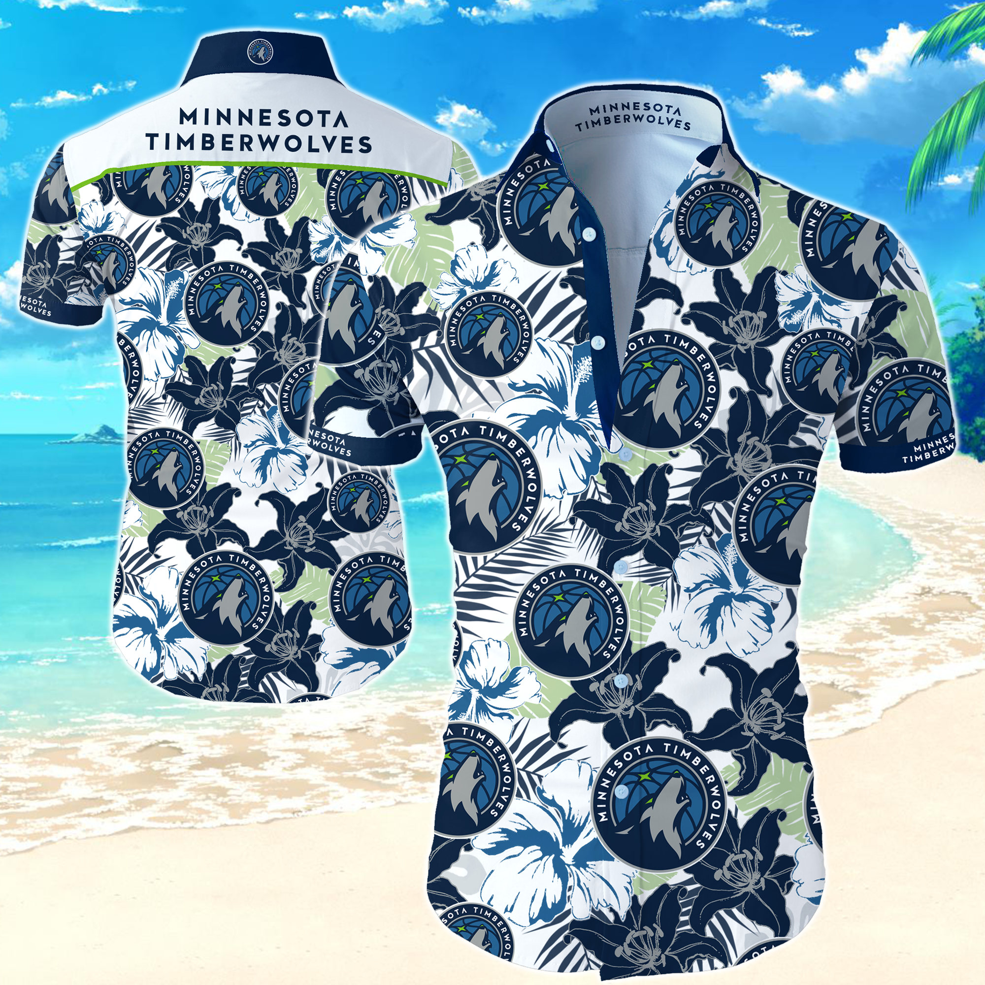 Minnesota Timberwolves Hawaiian Shirt Summer Button Up