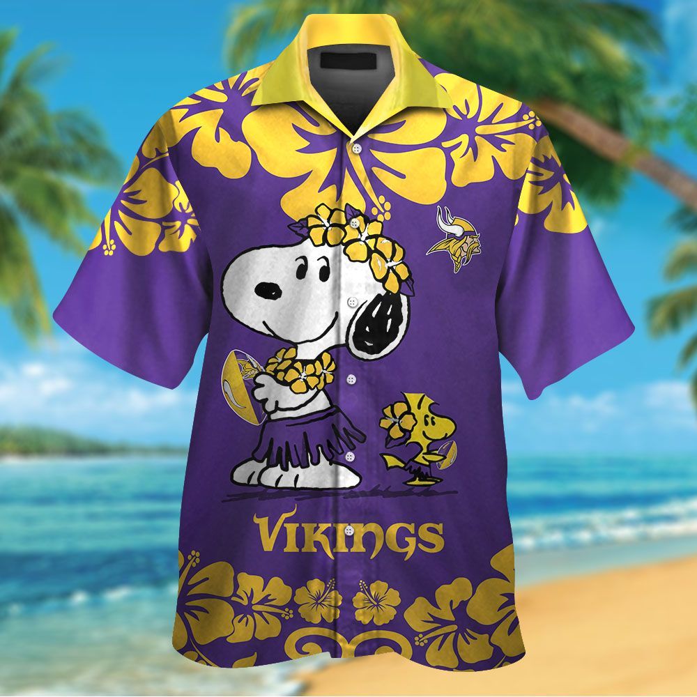 Minnesota Vikings & Snoopy Hawaiian Shirt Hot Trendy Summer 2024