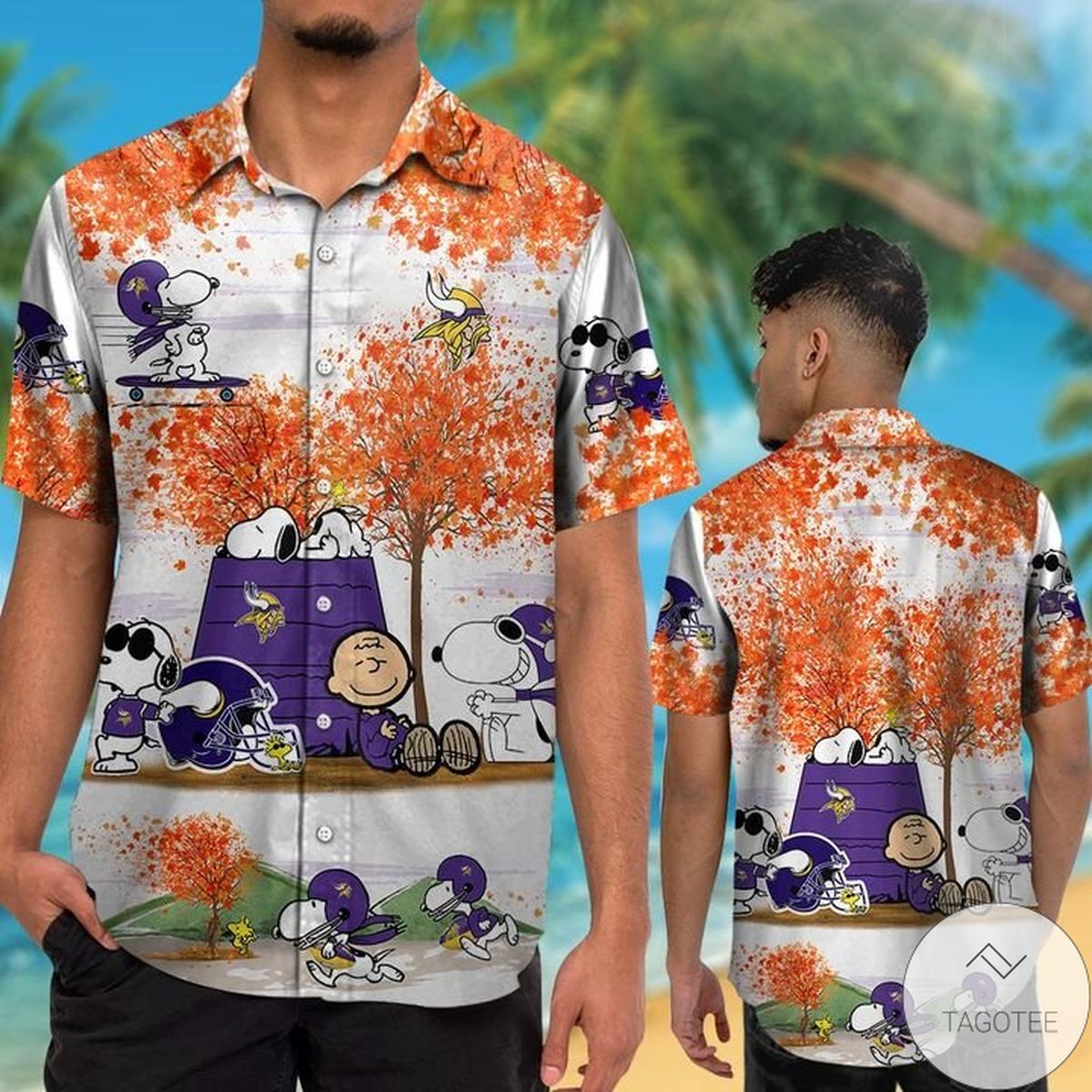 Minnesota Vikings Snoopy Autumn Hawaiian Shirt