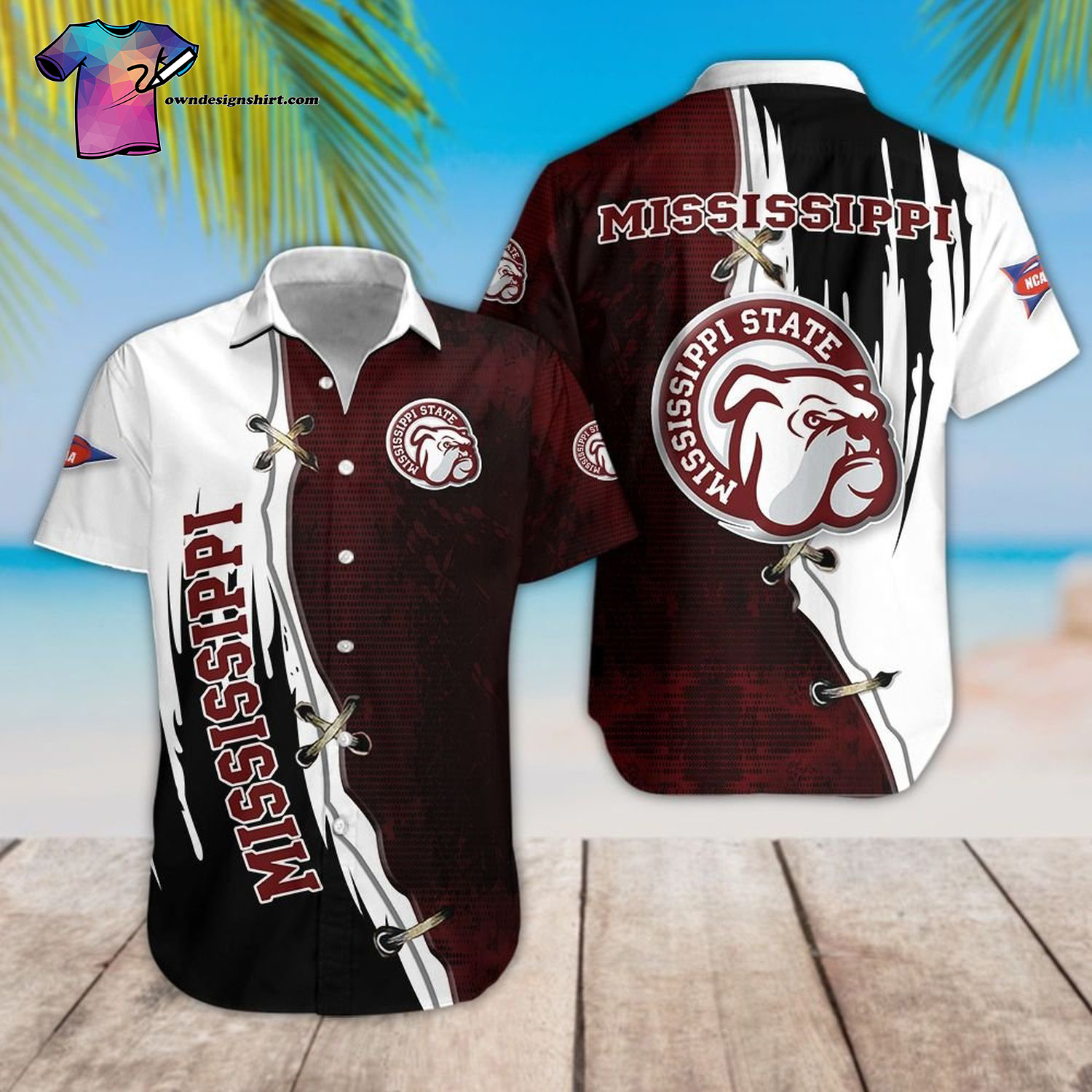 Mississippi State Bulldogs Football Tropical Hawaiian Shirt