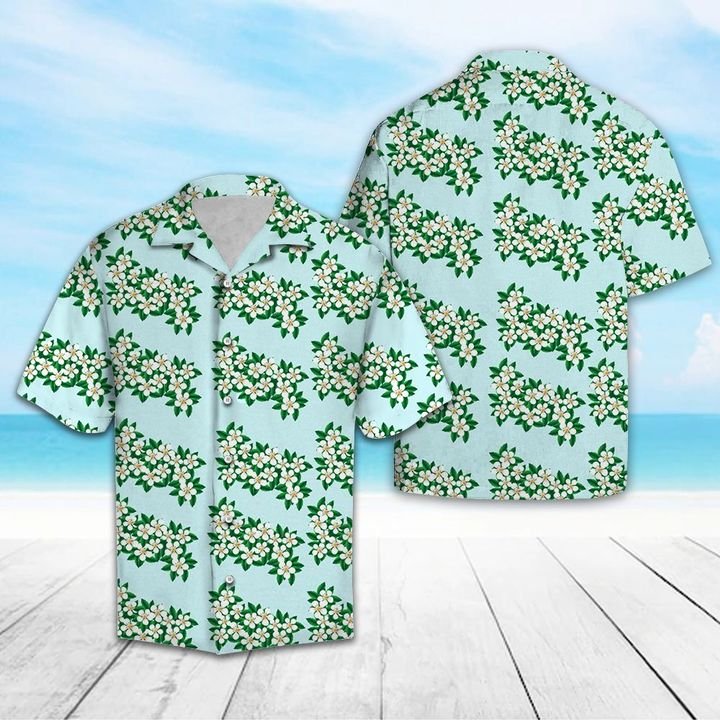 Missouri Hawthorn Flower Hawaiian Shirt Summer Button Up