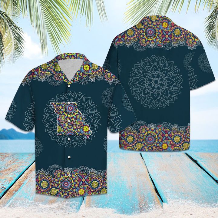 Missouri Mandala Hawaiian Shirt Summer Button Up