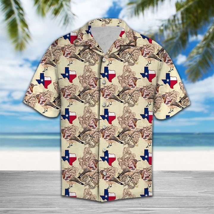 Mockingbird Texas Hawaiian Shirt Summer Button Up