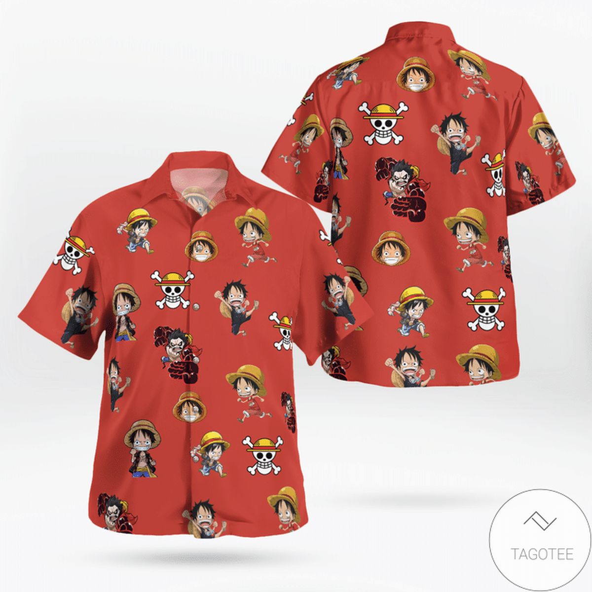 Monkey D. Luffy Chibi One Piece Hawaiian Shirt