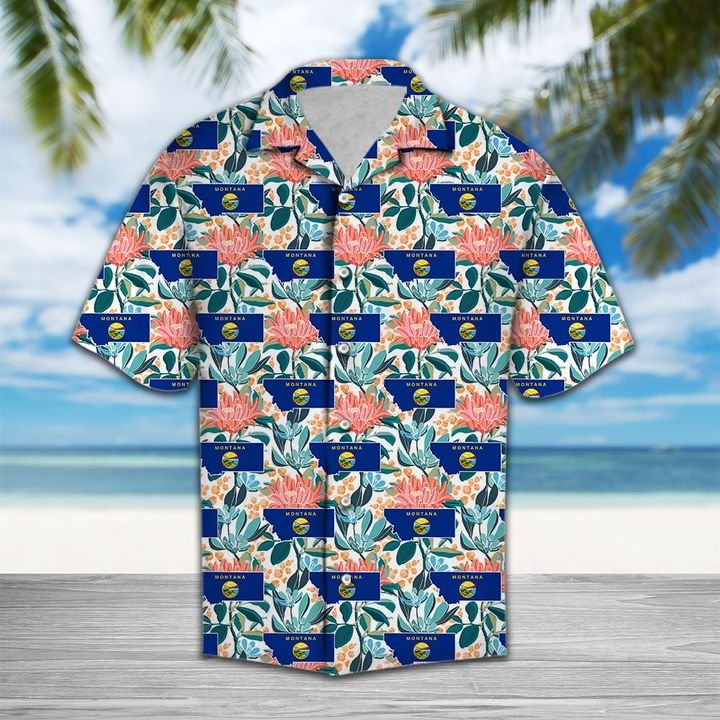 Montana Bitterroot Hawaiian Shirt Summer Button Up