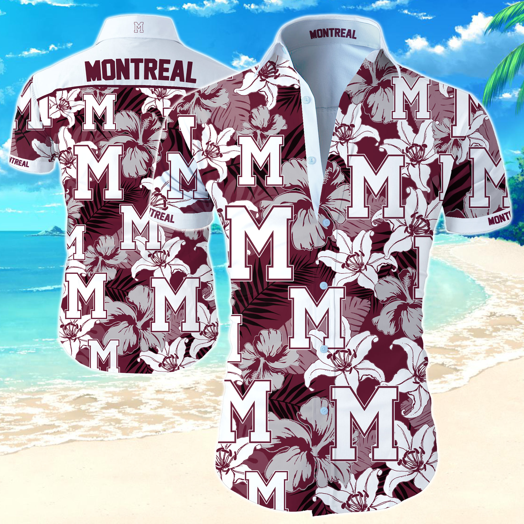 Montreal Maroons Hawaiian Shirt Summer Button Up