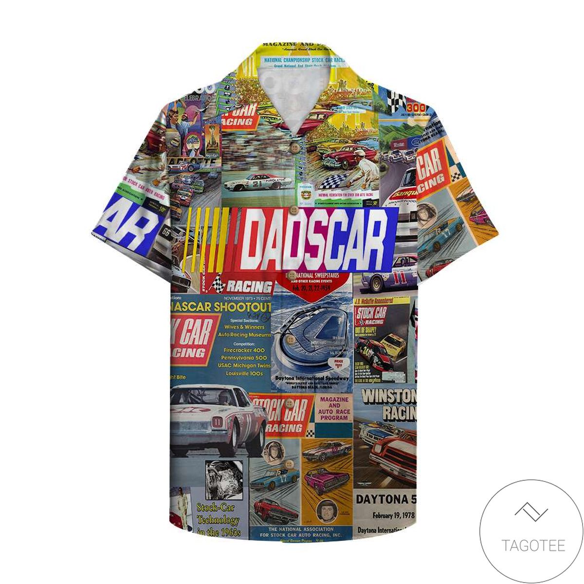 Nascar Newspaper Hawaiian Shirt