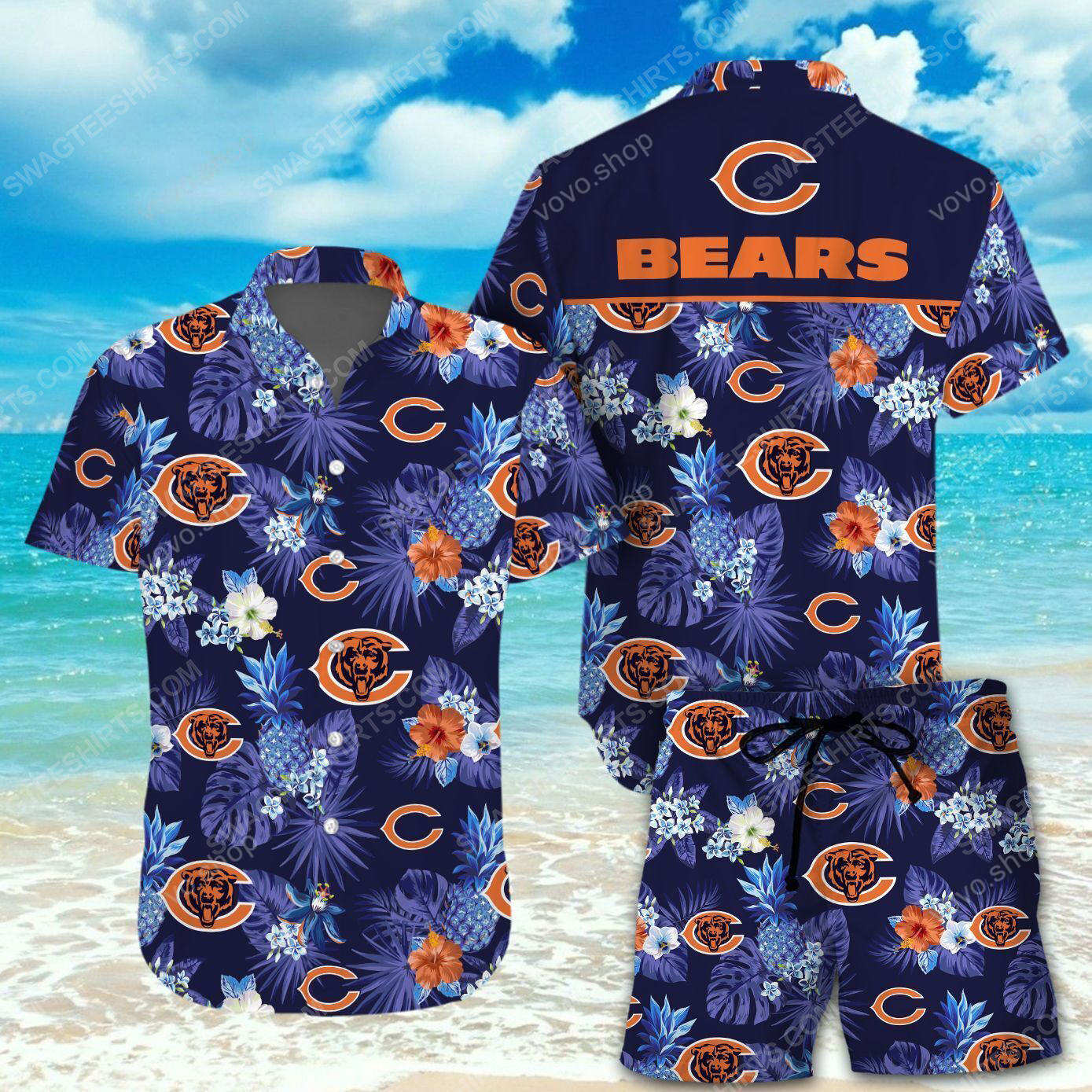 National Football League Chicago Bears Printing Hawaiian Shirt