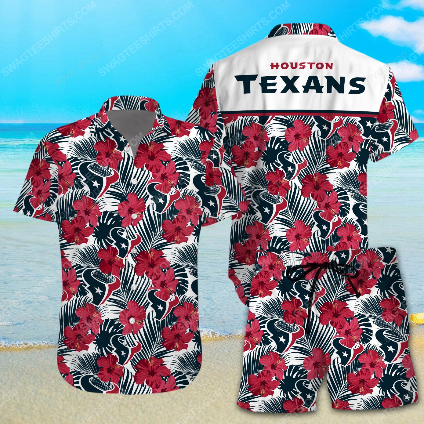 National Football League Houston Texans Printing Hawaiian Shirt