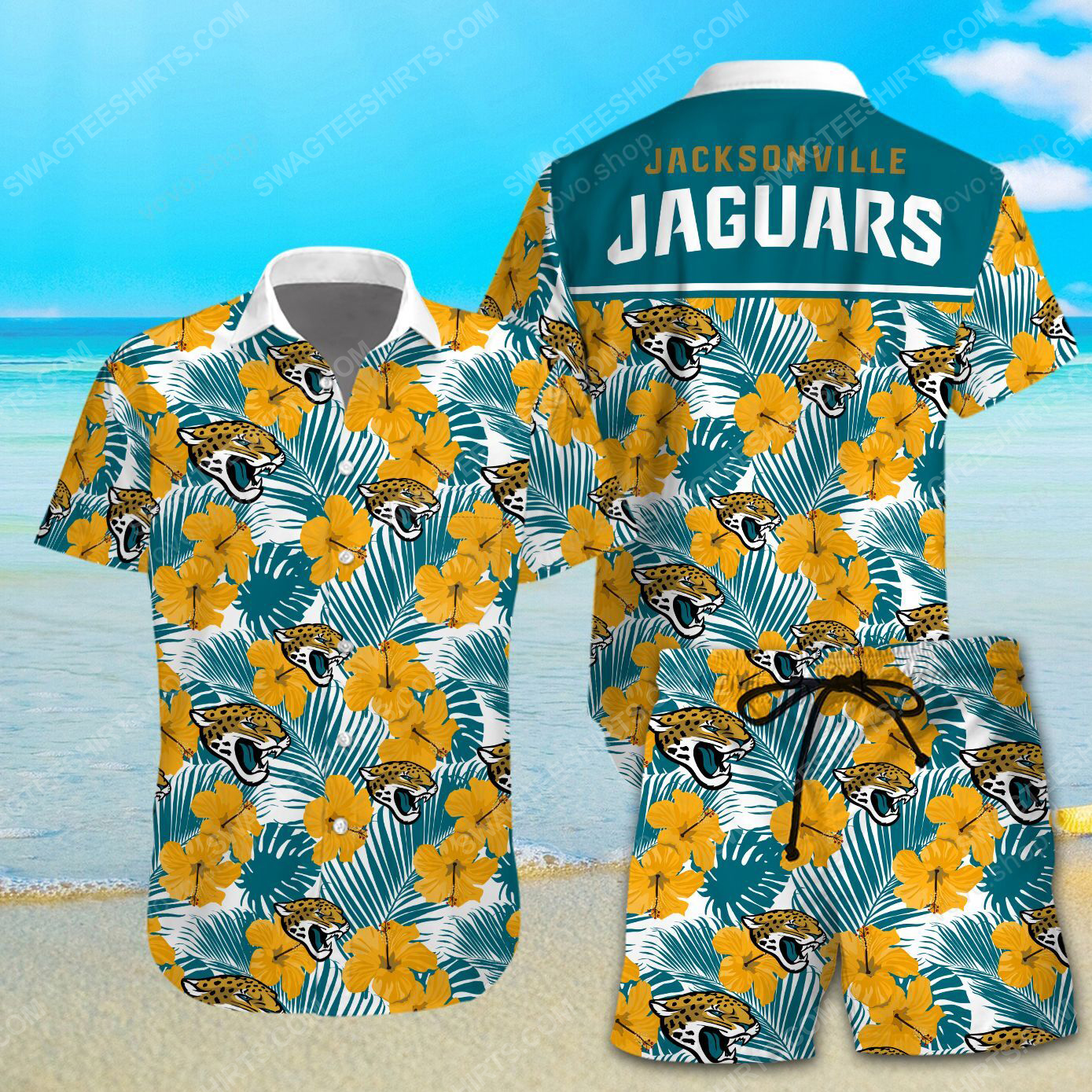 National Football League Jacksonville Jaguars Printing Hawaiian Shirt