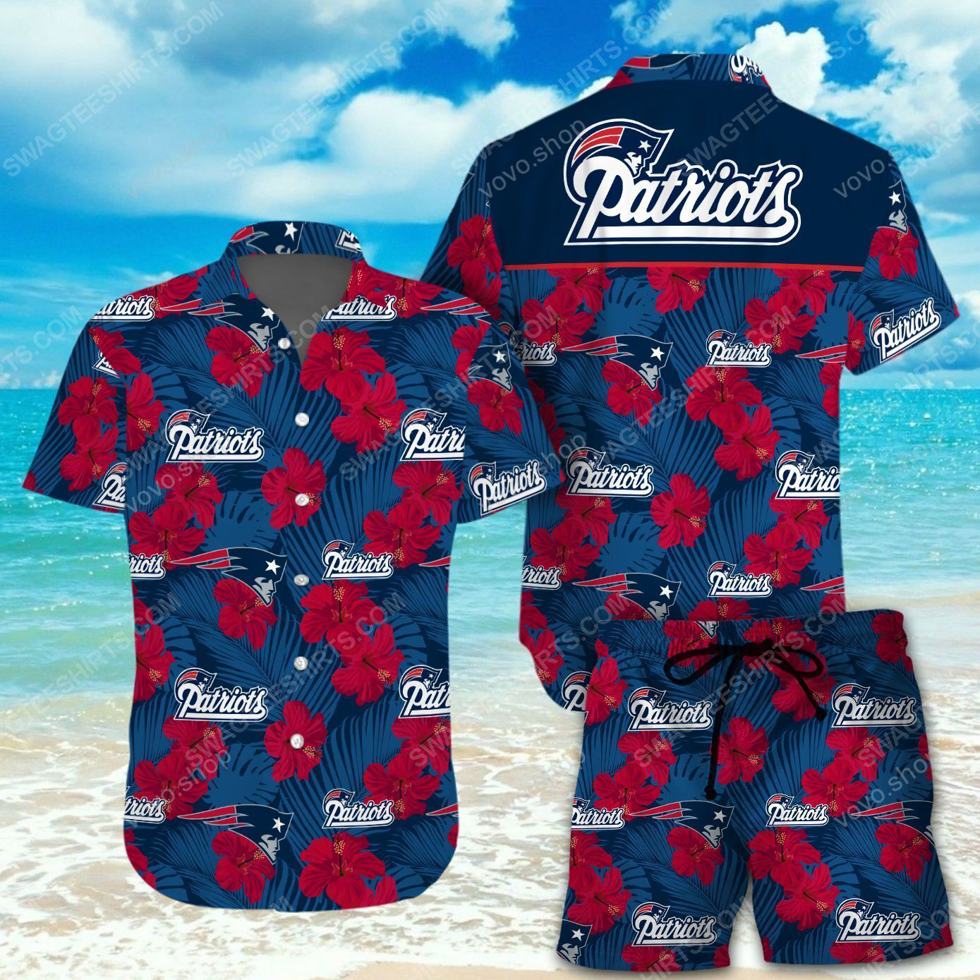 National Football League New England Patriots Printing Hawaiian Shirt