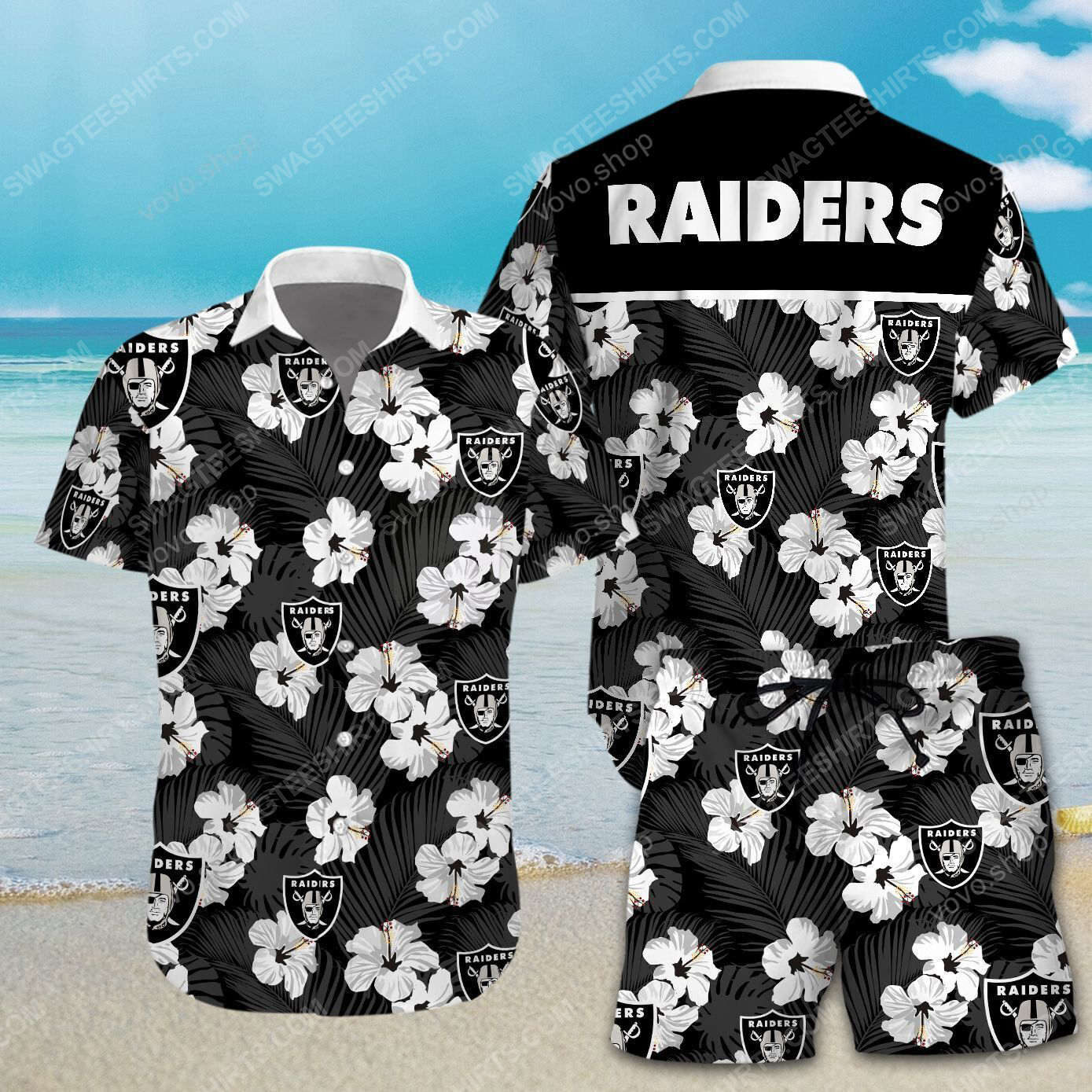 National Football League Oakland Raiders Printing Hawaiian Shirt