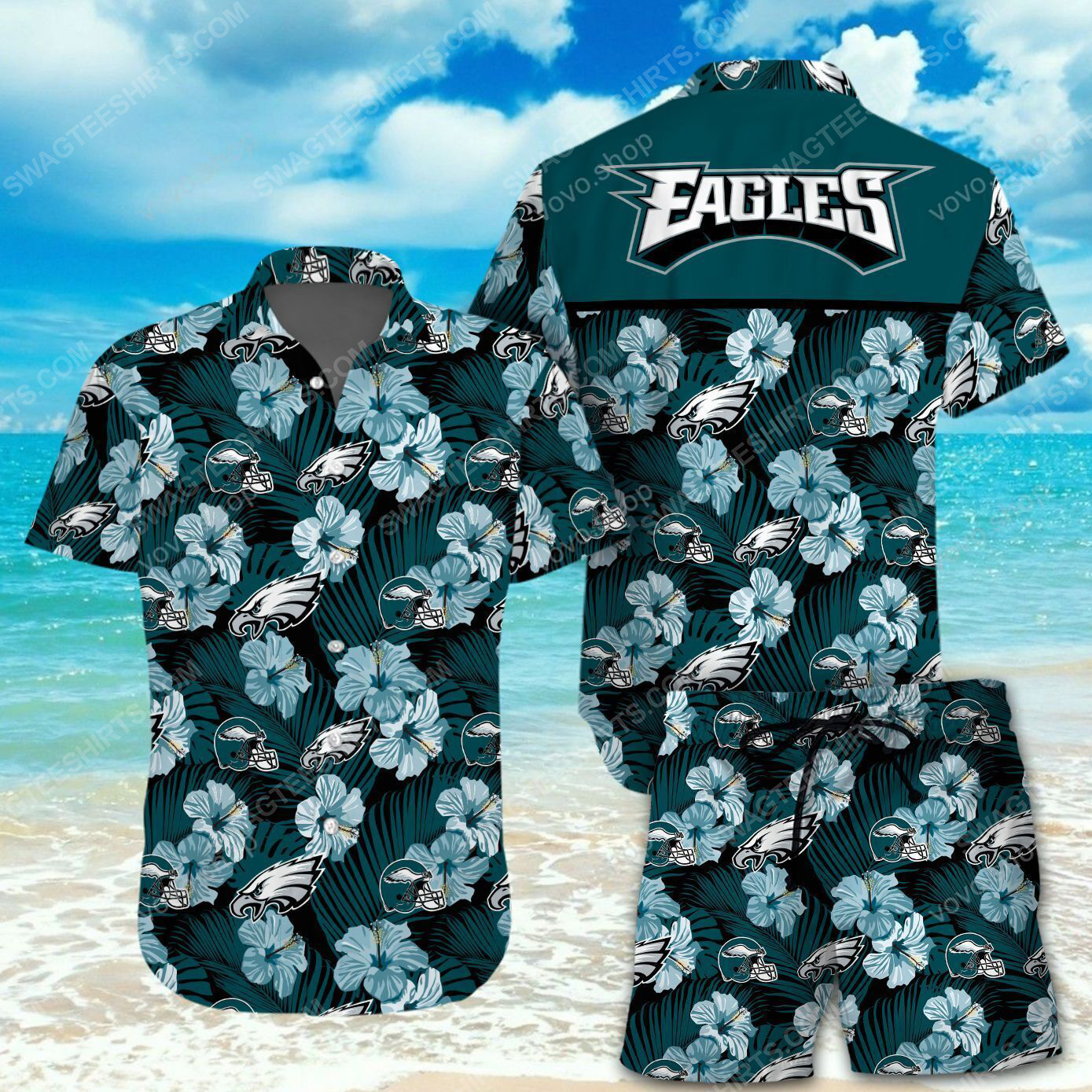 National Football League Philadelphia Eagles Printing Hawaiian Shirt