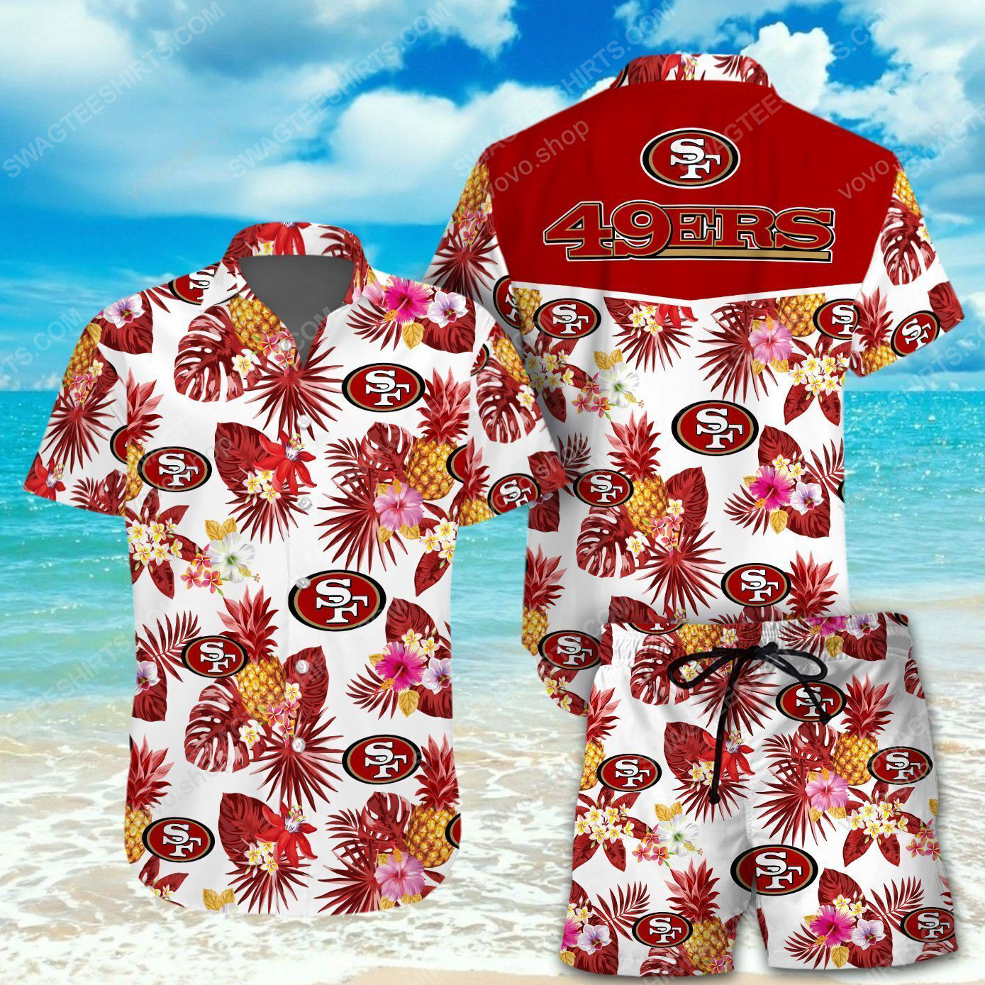 National Football League San Francisco 49Ers Printing Hawaiian Shirt