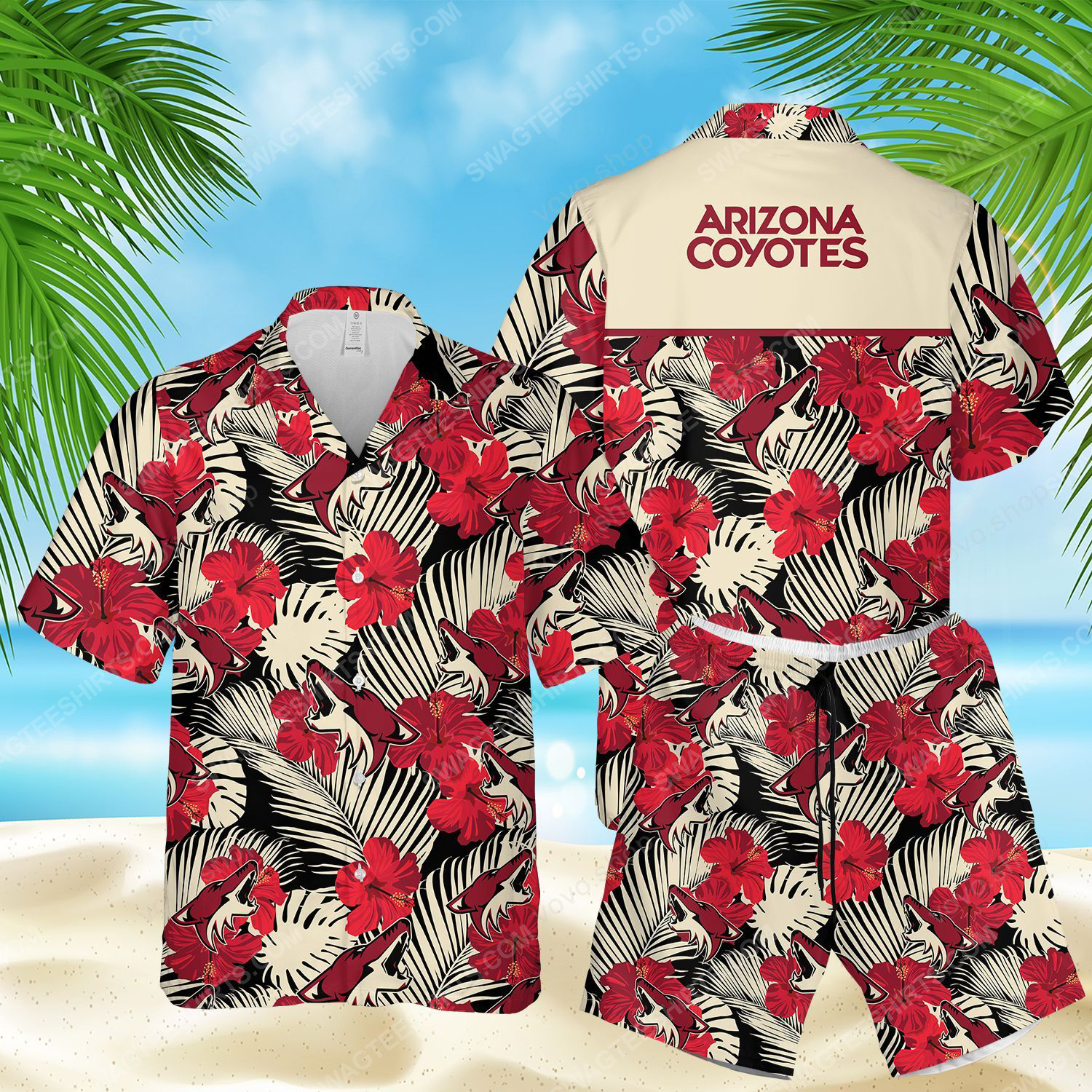 National Hockey League Arizona Coyotes Printing Hawaiian Shirt