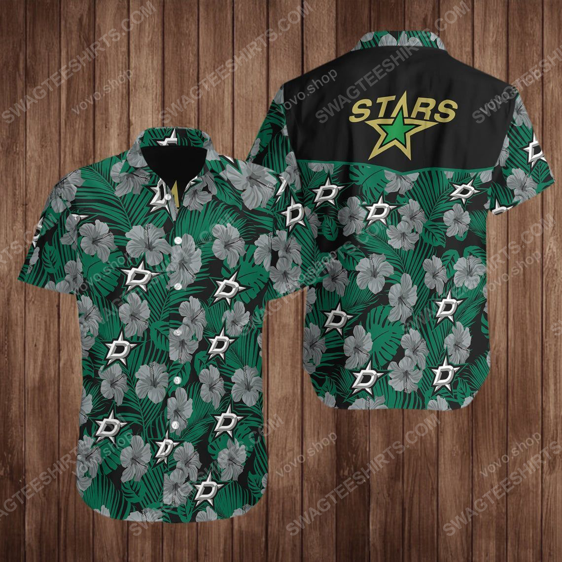 National Hockey League Dallas Stars Printing Hawaiian Shirt