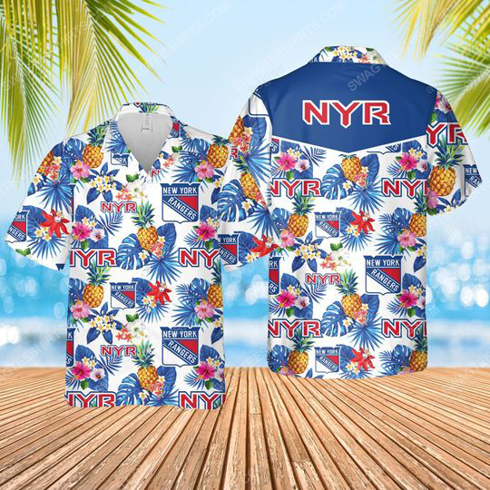 National Hockey League New York Rangers Summer Vacation Hawaiian Shirt