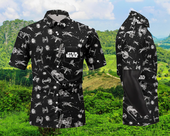 Native Star War All Over Print Pocket Hawaiian Shirt