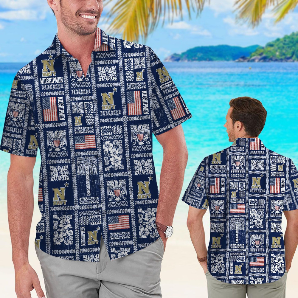 Navy Midshipmen Hawaiian Shirt Hot Trendy Summer 2024